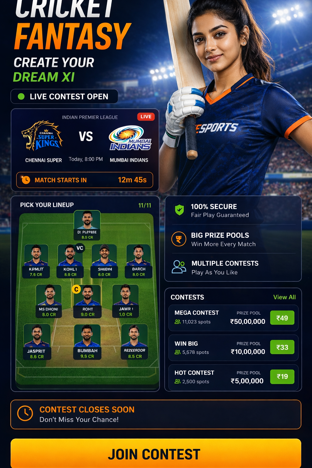 Cric Play App cricket matchday visual