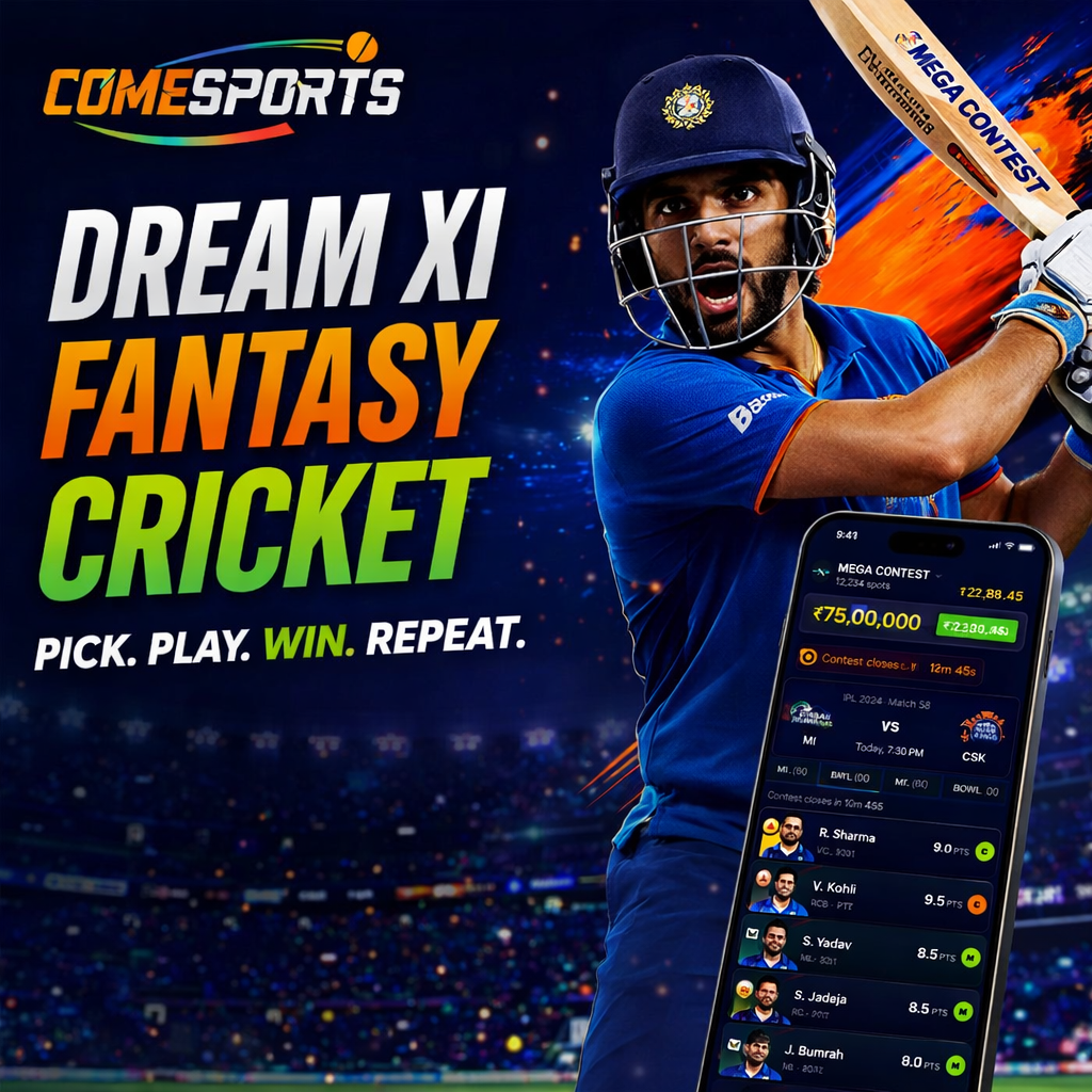Cric Play App Dream XI fantasy cricket ad visual