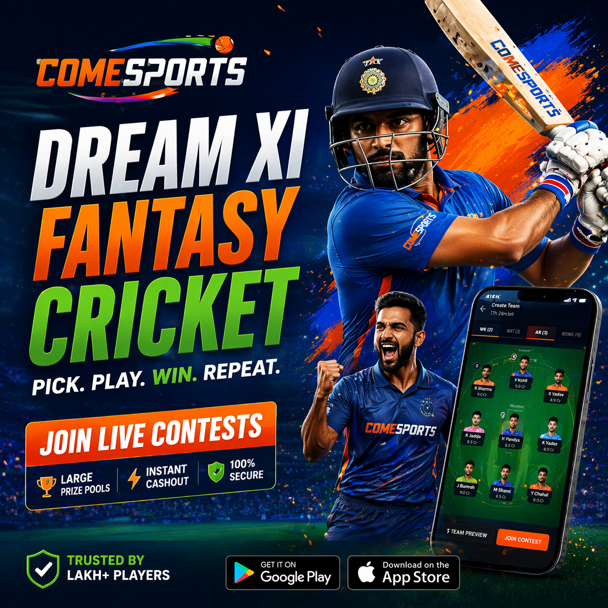 Cric Play App fantasy sports main visual